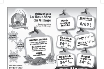 Circulaire La Bouchère du village - Menu Traiteur