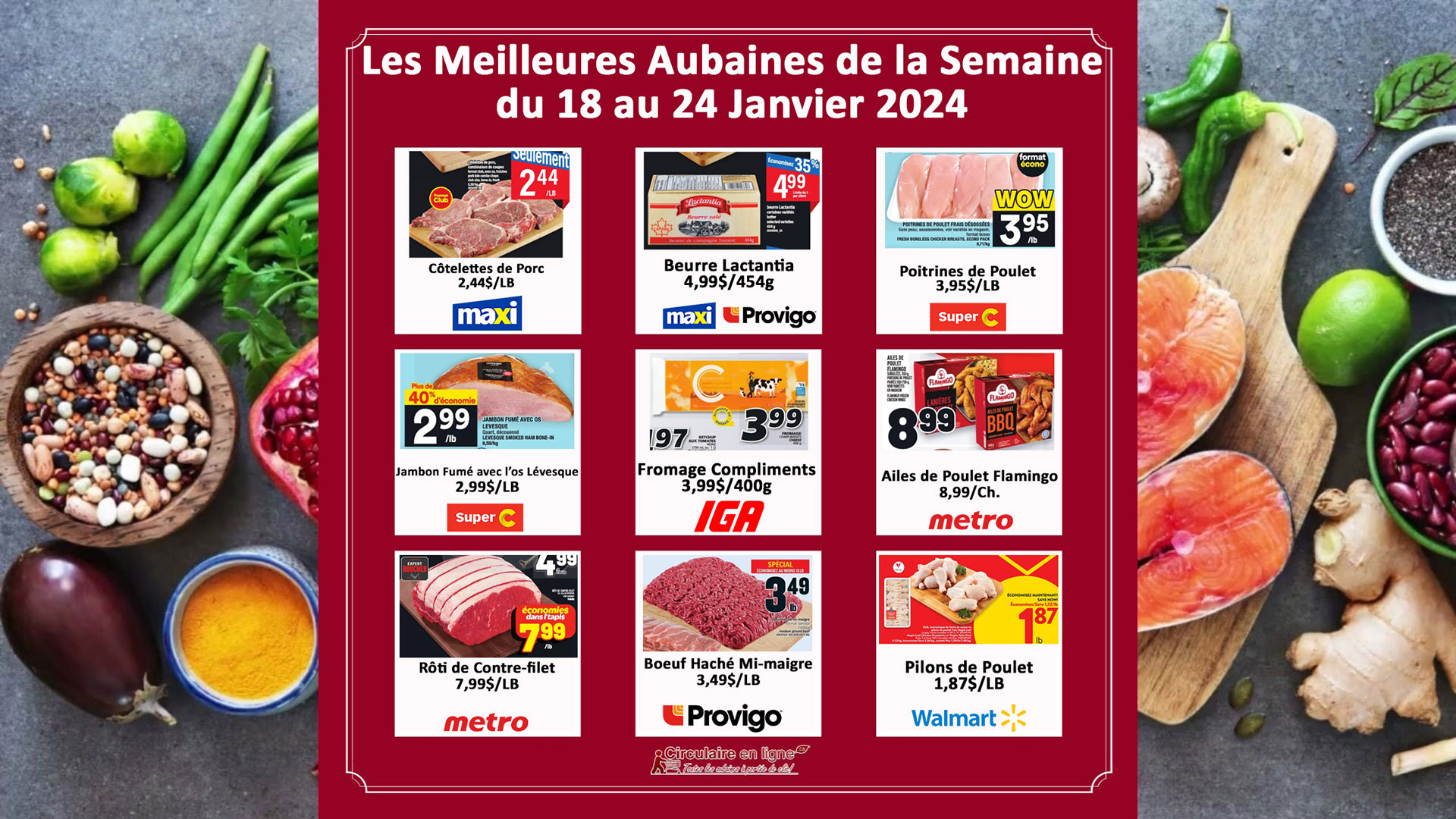 Les Meilleurs Rabais d'Épicerie cette Semaine - Jeudi 18 Janvier au Mercredi 24 Janvier 2024