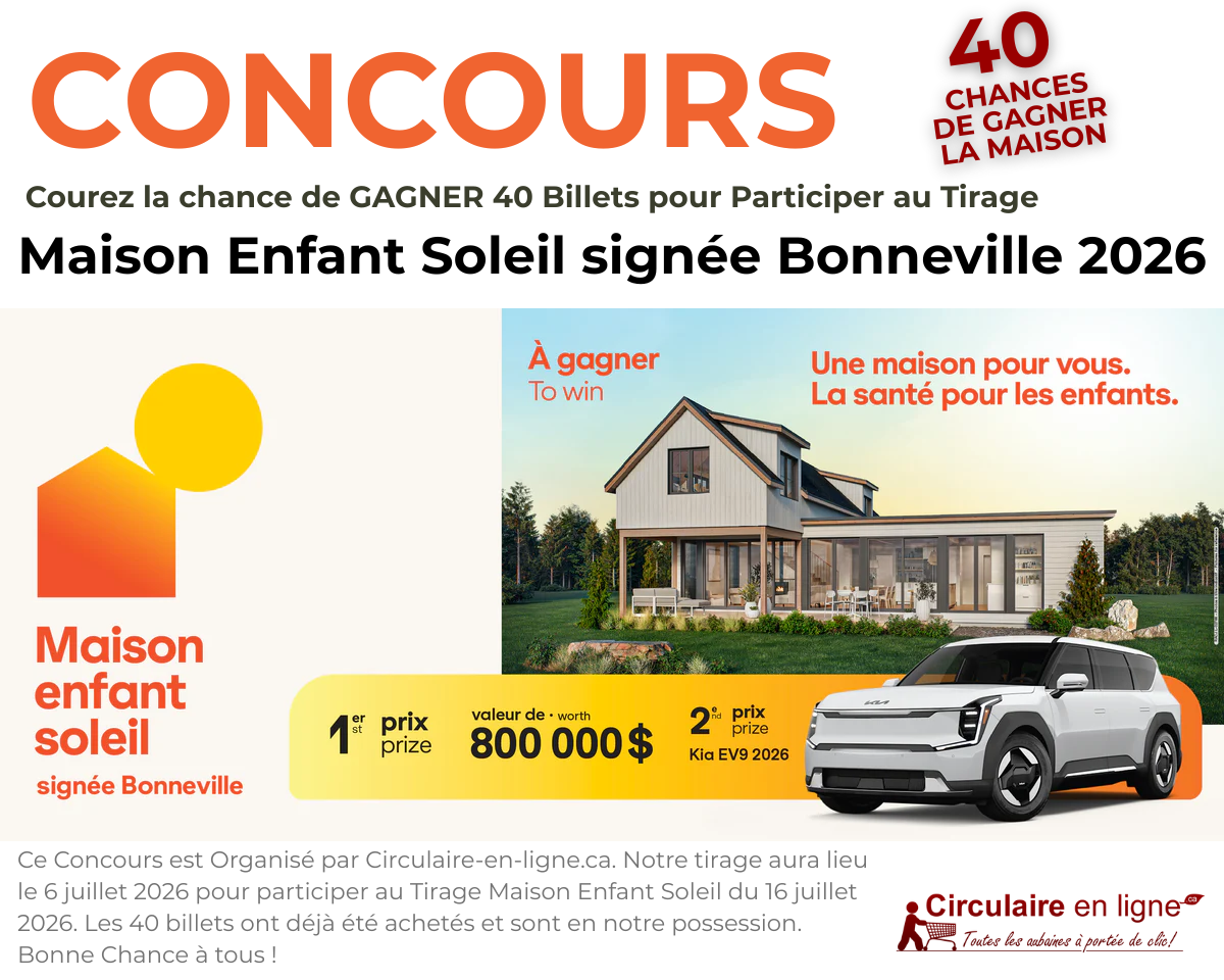 40 Chances de GAGNER La Maison Enfant Soleil signée Bonneville 2026