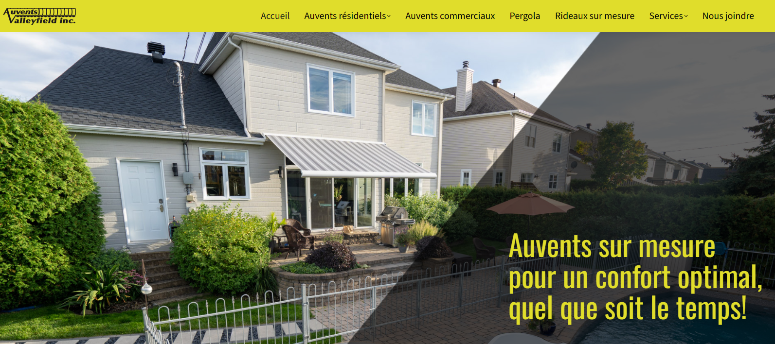 Auvents Valleyfield Inc. - L'expert en Aménagement Extérieur