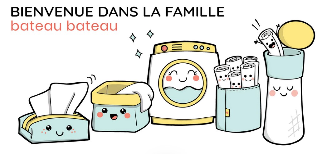 Bateau Bateau - Mouchoirs et Papier de Toilette Lavables