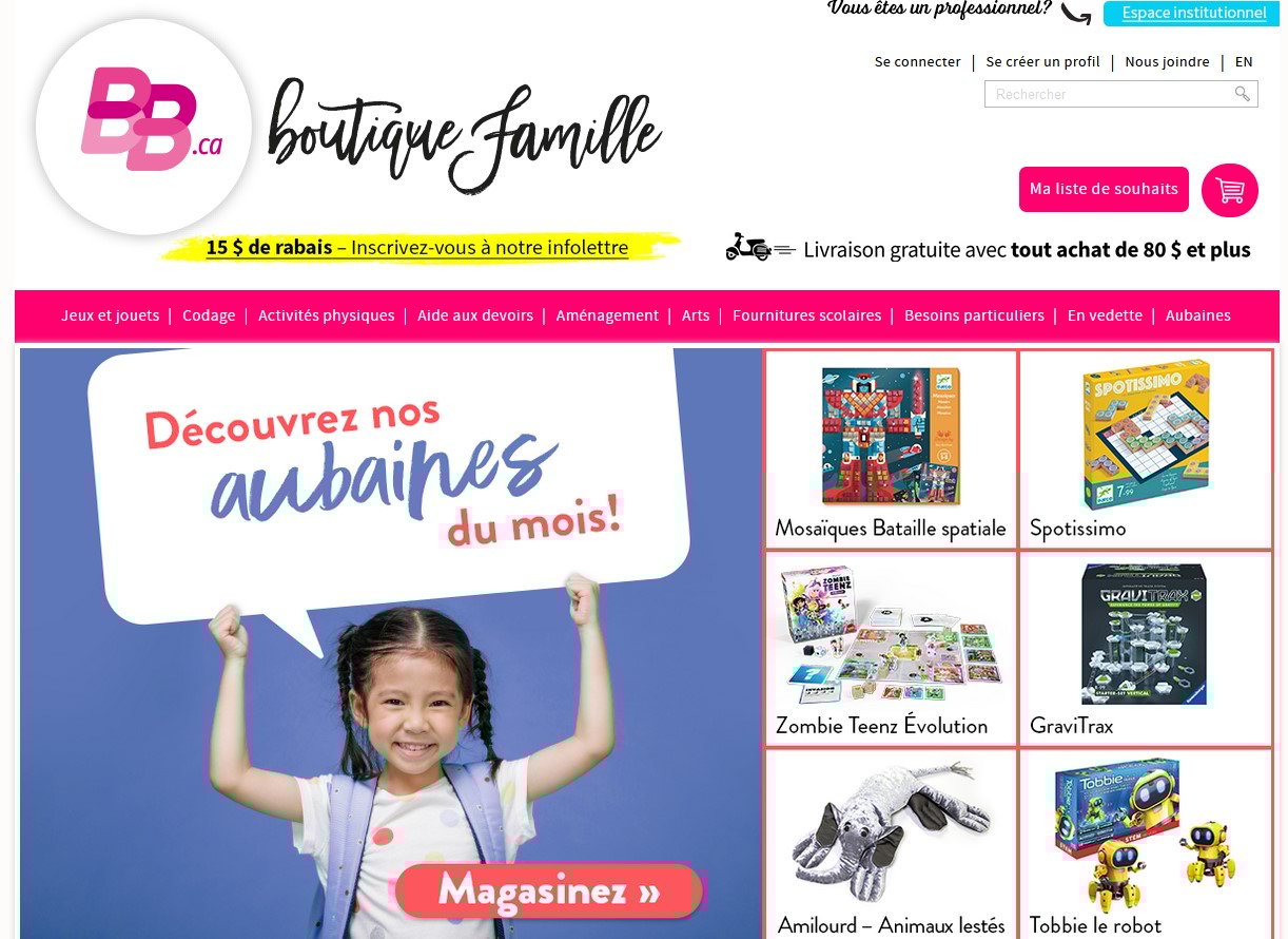BRAULT & BOUTHILLIER Boutique Famille Jeux Éducatifs Circulaire en ligne