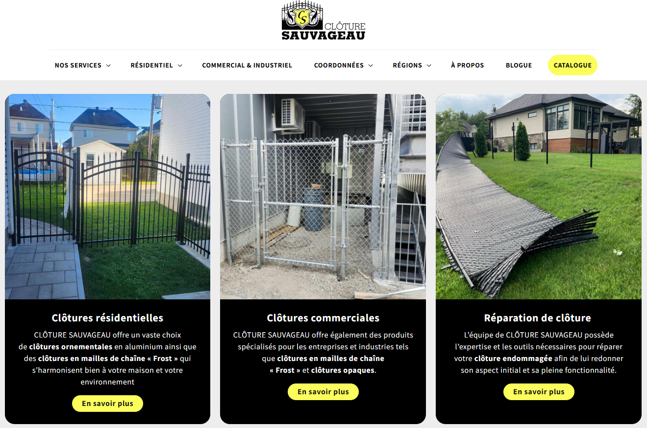 Clôture Sauvageau - Experts en installation et réparation de clôtures au Québec