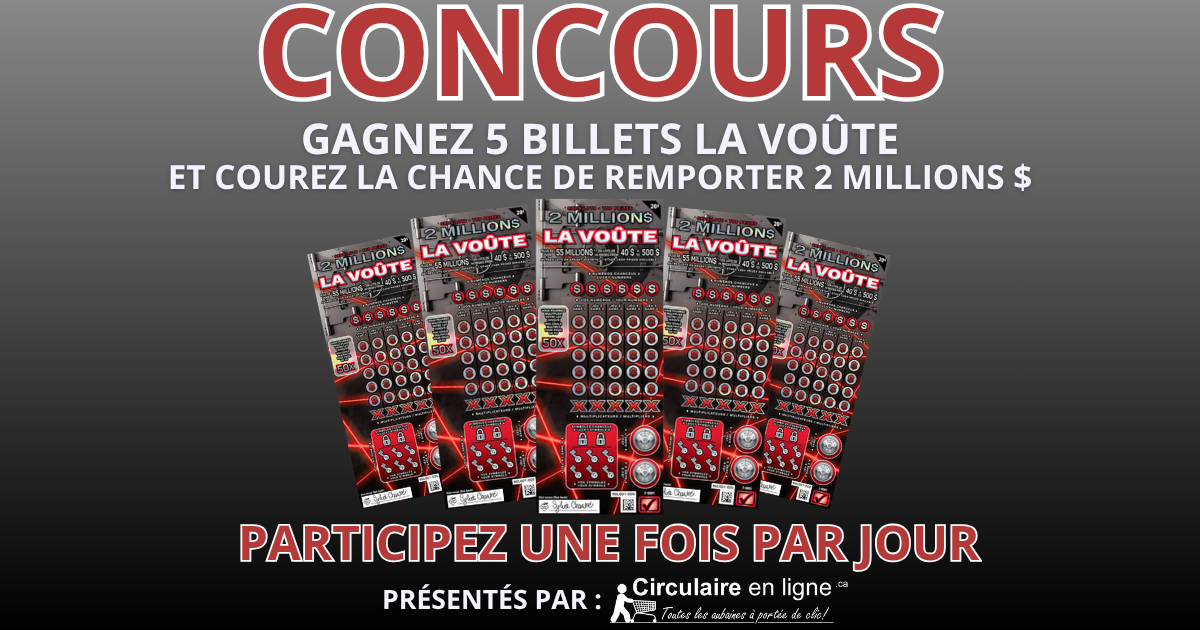 Concours Gagnez 5 billets La Voûte
