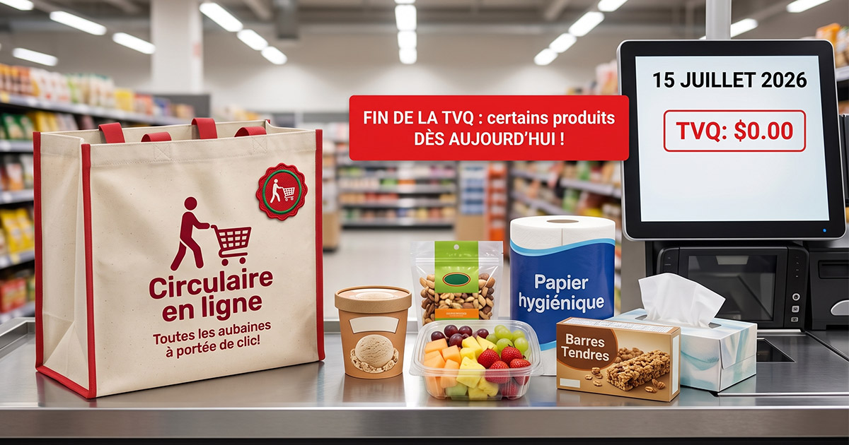 Fini la TVQ sur ces aliments et produits d'hygiène au Québec dès aujourd'hui ! 🛒