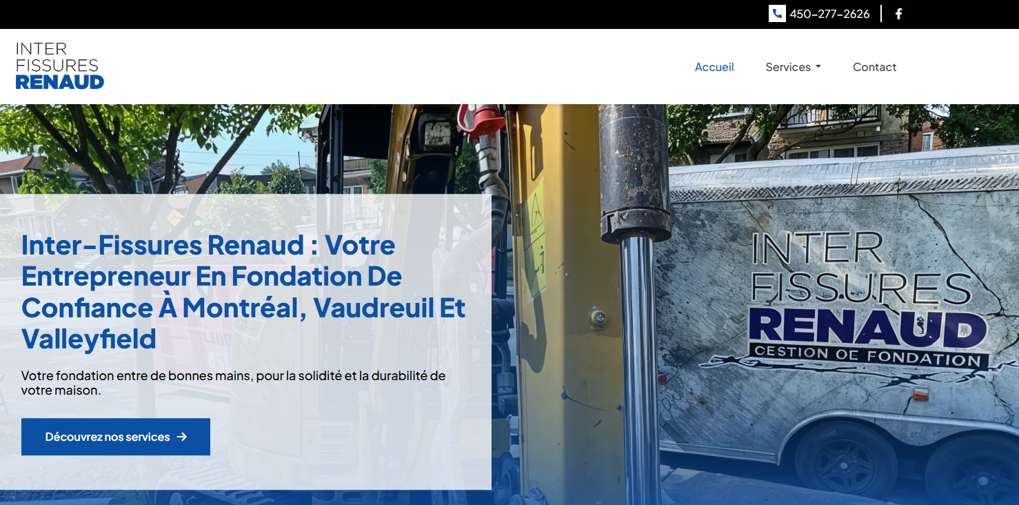 Inter-Fissures Renaud - Spécialiste en réparation de fissures de fondation et imperméabilisation
