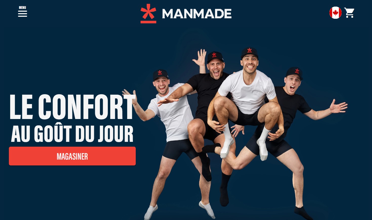 MANMADE Caleçons Boxeurs Bobettes Confortable