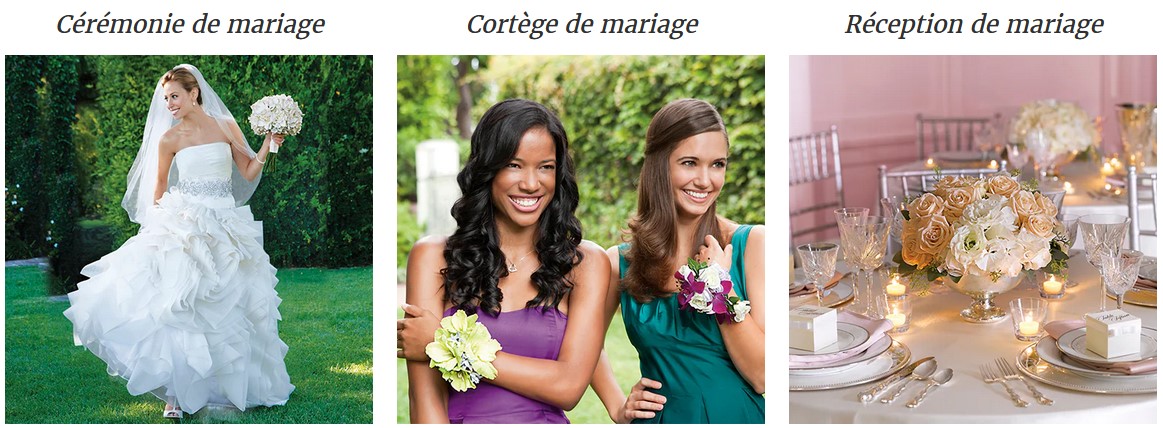 Fleurs pour Mariage chez Fleuriste La Prairie