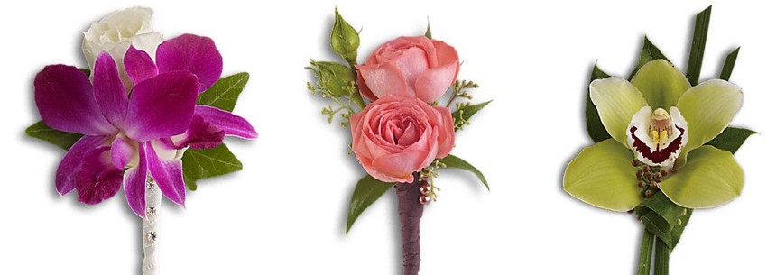 Corsages et boutonnières de bal des finissants - Fleuriste La Prairie