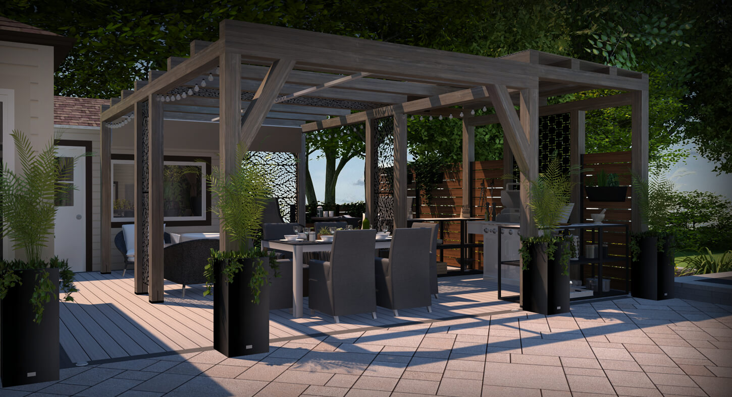 Pur Patio Pergola Gazebo Circulaire en ligne