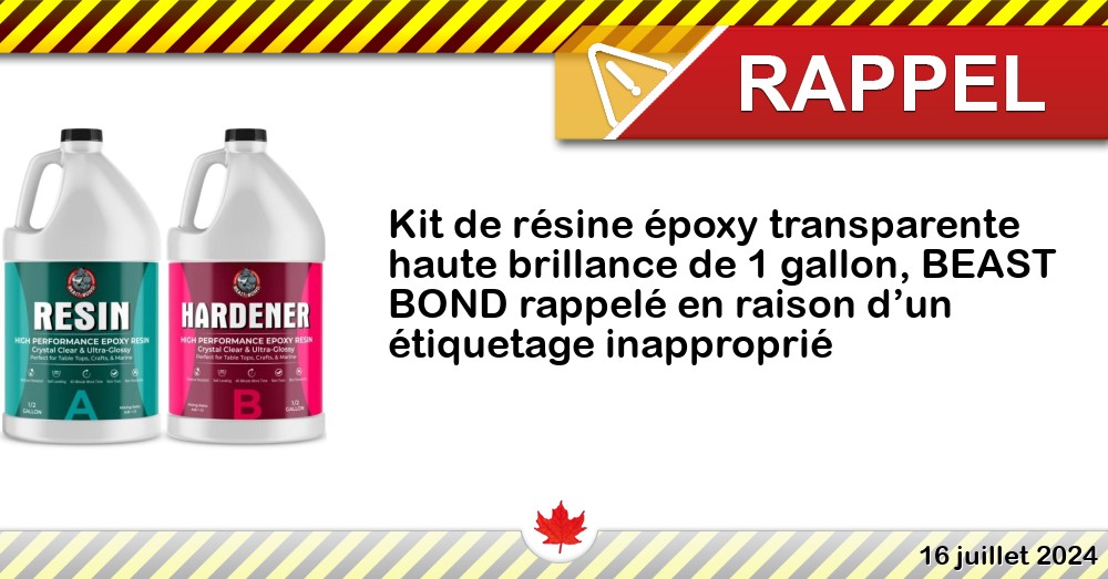 Kit de résine époxy transparente haute brillance de 1 gallon, BEAST