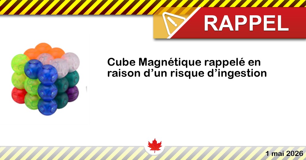Image du rappel: Cube Magnétique rappelé en raison d’un risque d’ingestion