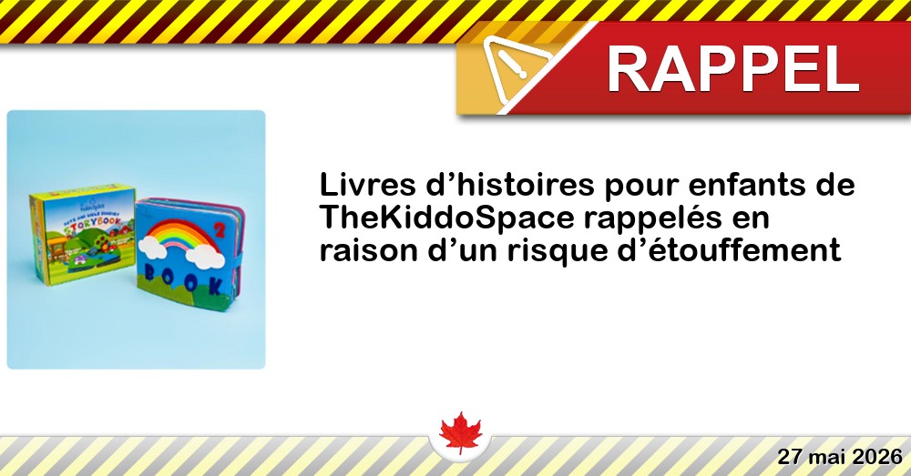 Livres d’histoires pour enfants de TheKiddoSpace rappelés en raison d’un risque d’étouffement Image du rappel: Livres d’histoires pour enfants de TheKiddoSpace rappelés en raison d’un risque d’étouffement