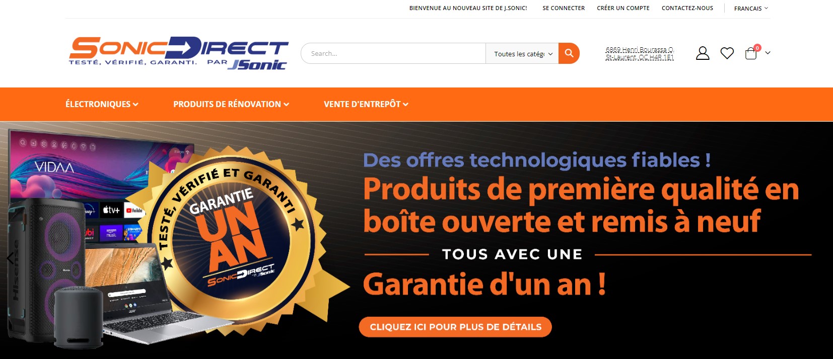 SonicDirect - Produits Électroniques Remis è Neuf