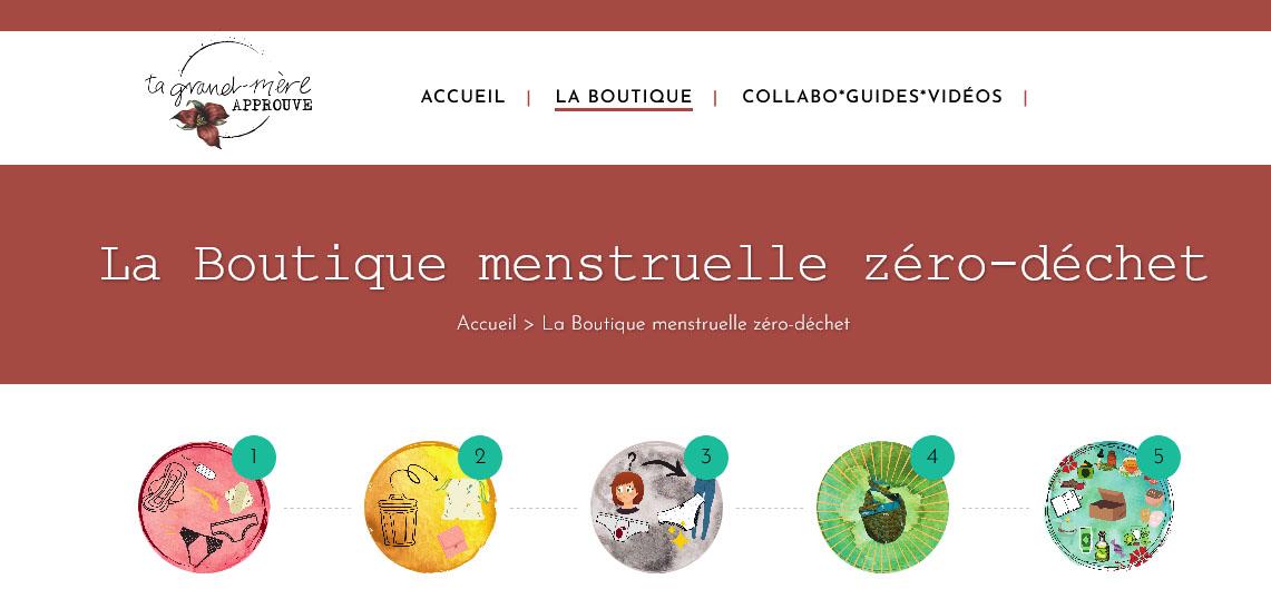 Ta Grand-Mère Approuve Boutique Menstruelle Zéro-Déchet