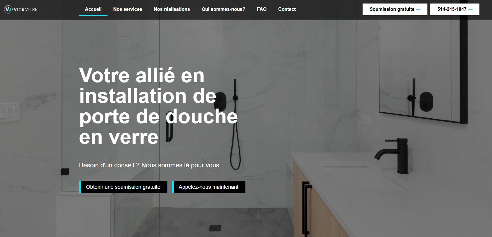 Vite Vitre - Experts en Portes et Vitres de Douche sur Mesure