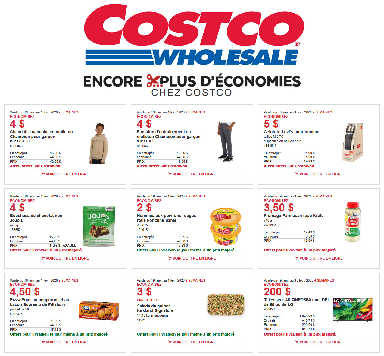 Rabais Costco