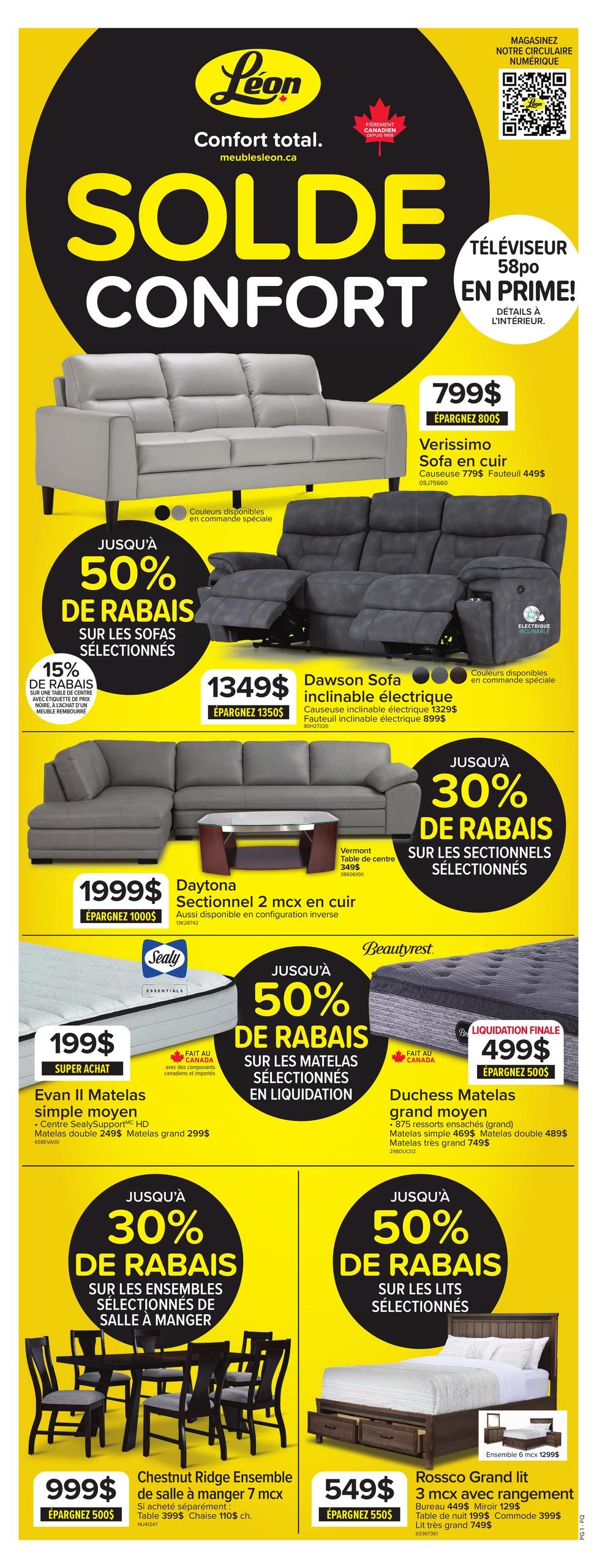 Circulaire Meubles Léon - Solde Confort