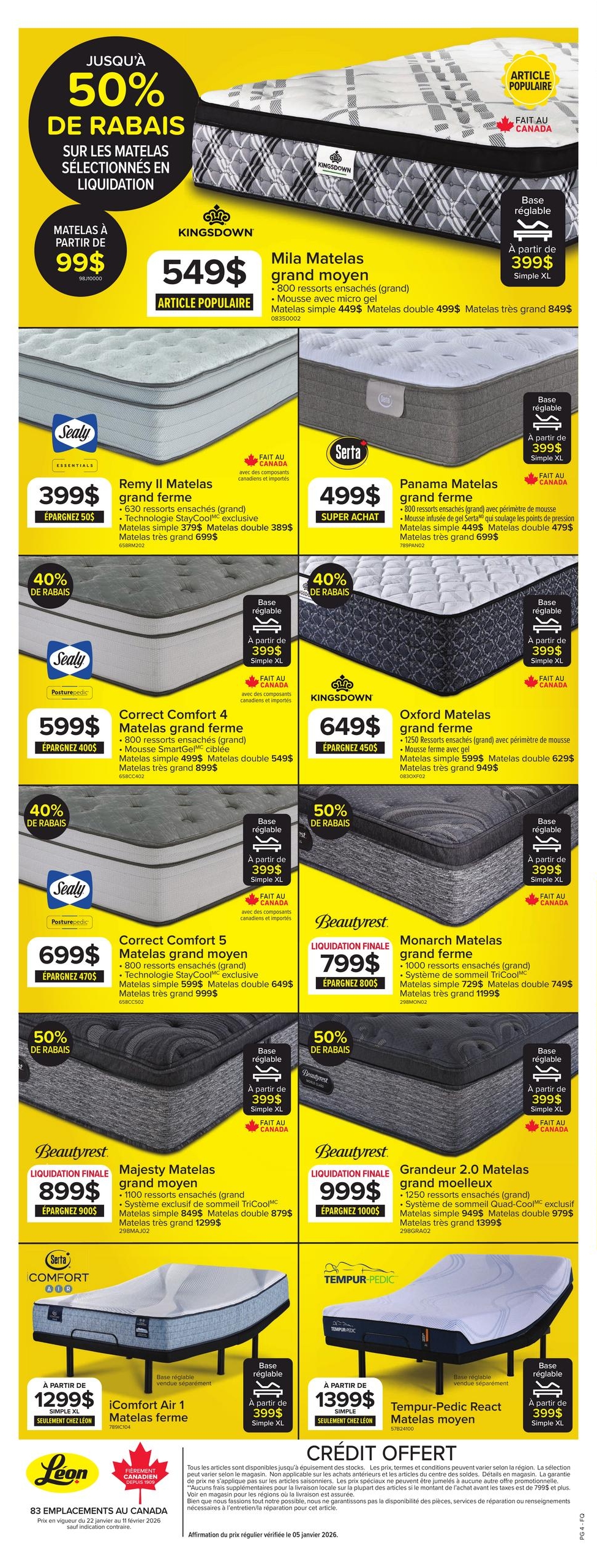 Circulaire Meubles Léon - Solde Confort