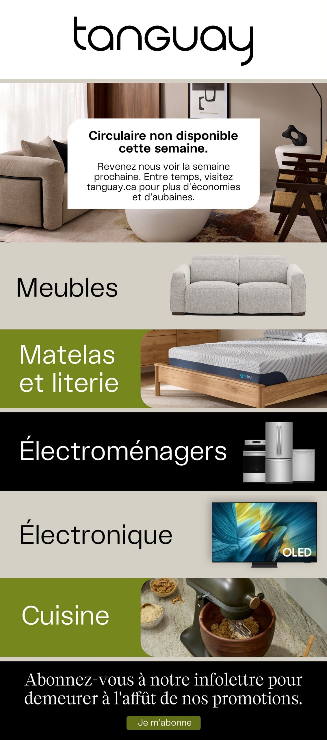 Circulaire Ameublements Tanguay