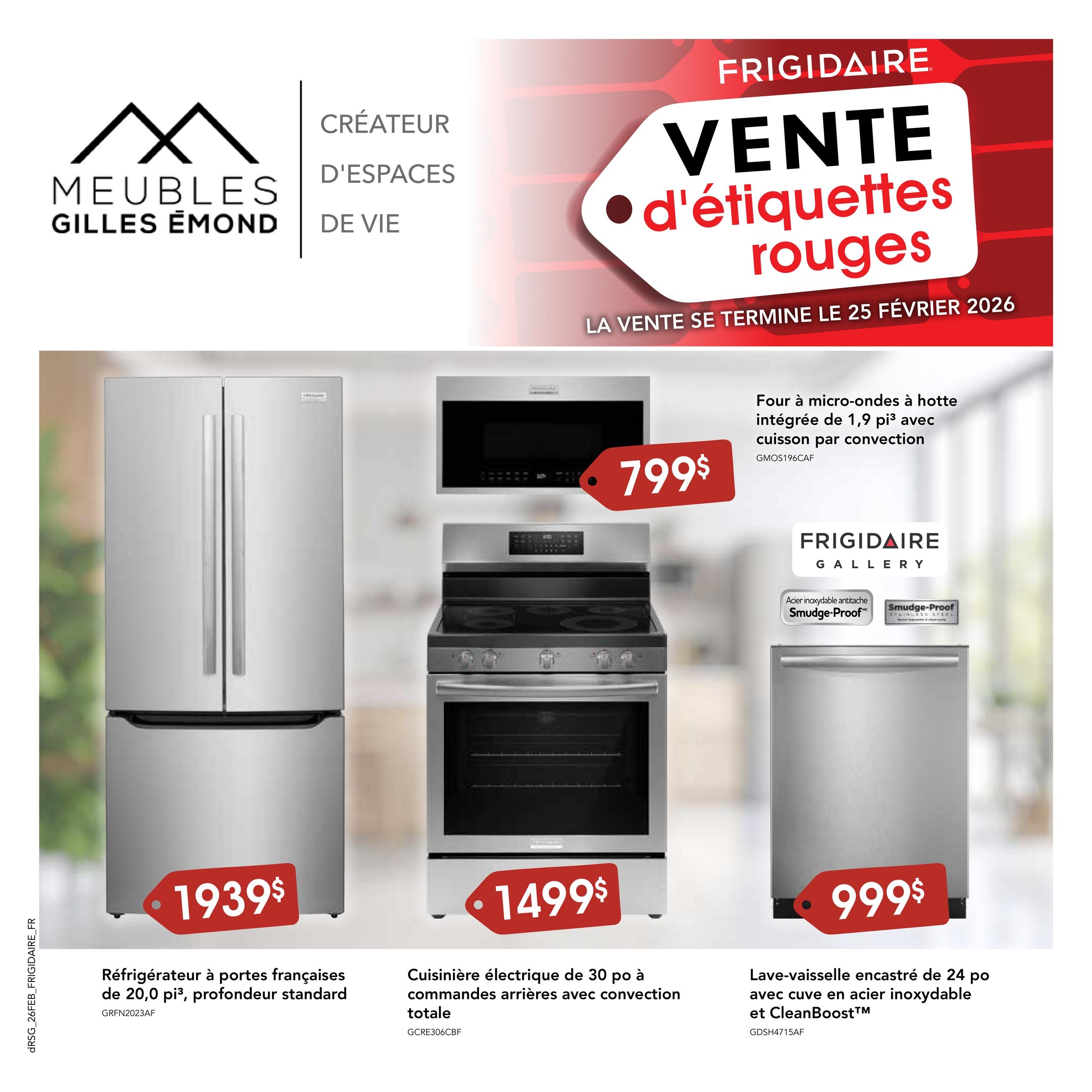 Circulaire Meubles Gilles Émond - Vente d'étiquettes rouges