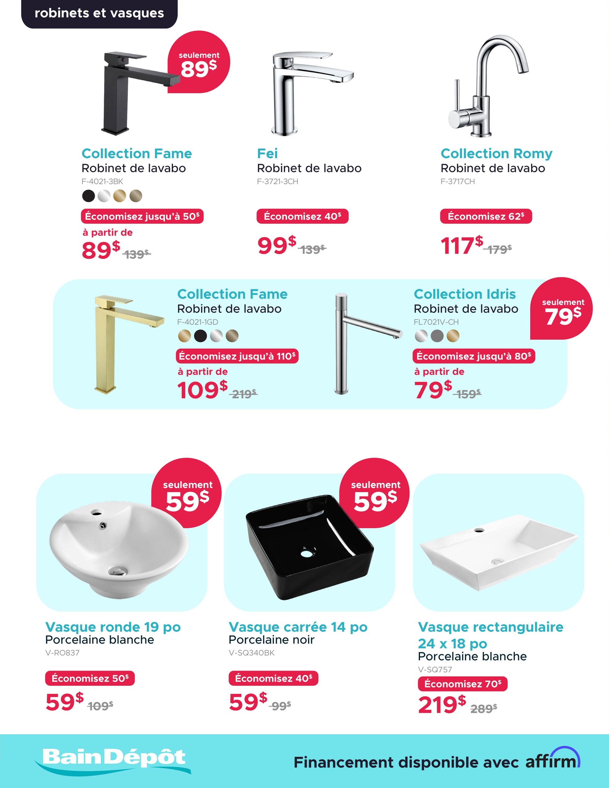 Circulaire Bain Dépôt