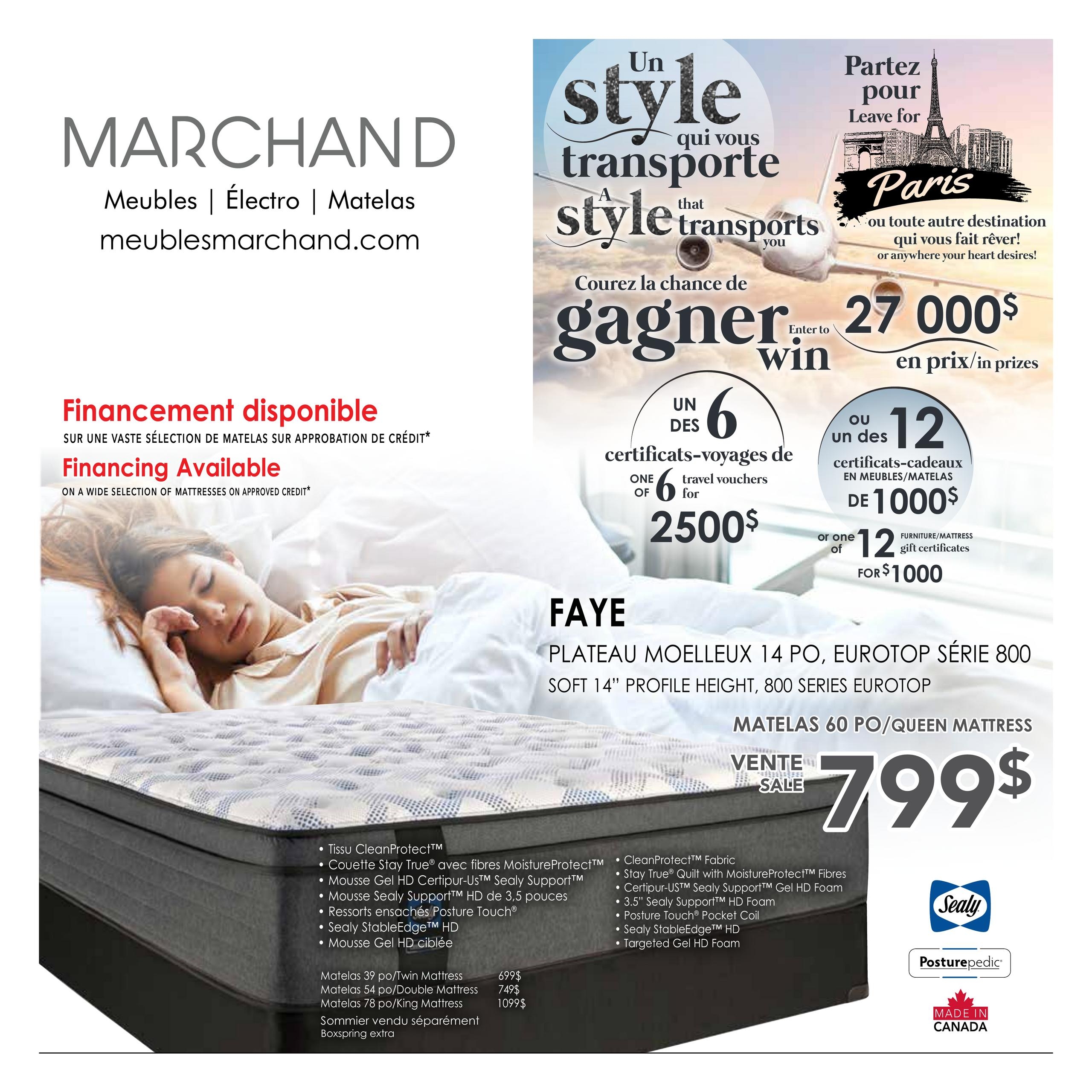 Circulaire Meubles Marchand - Matelas