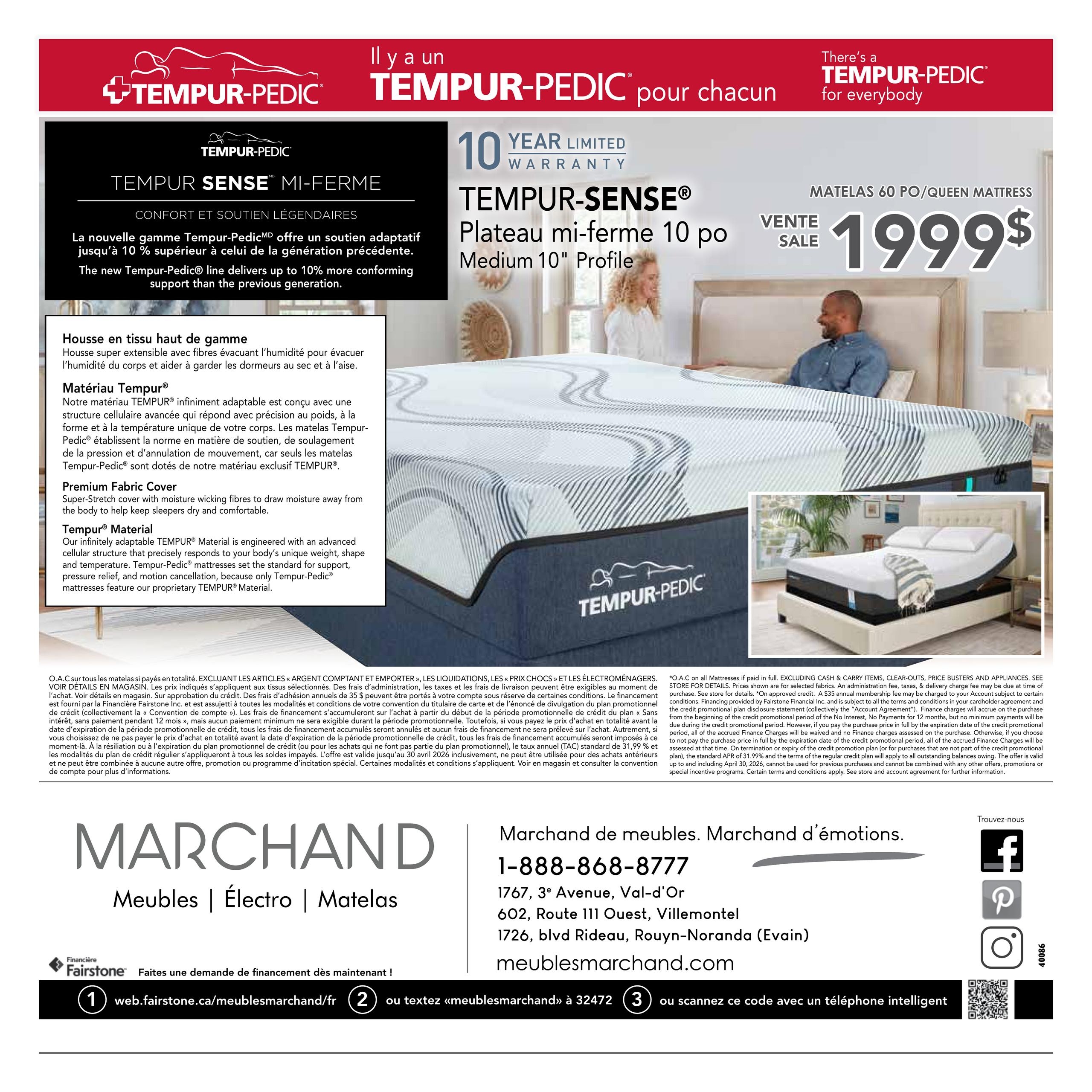 Circulaire Meubles Marchand - Matelas