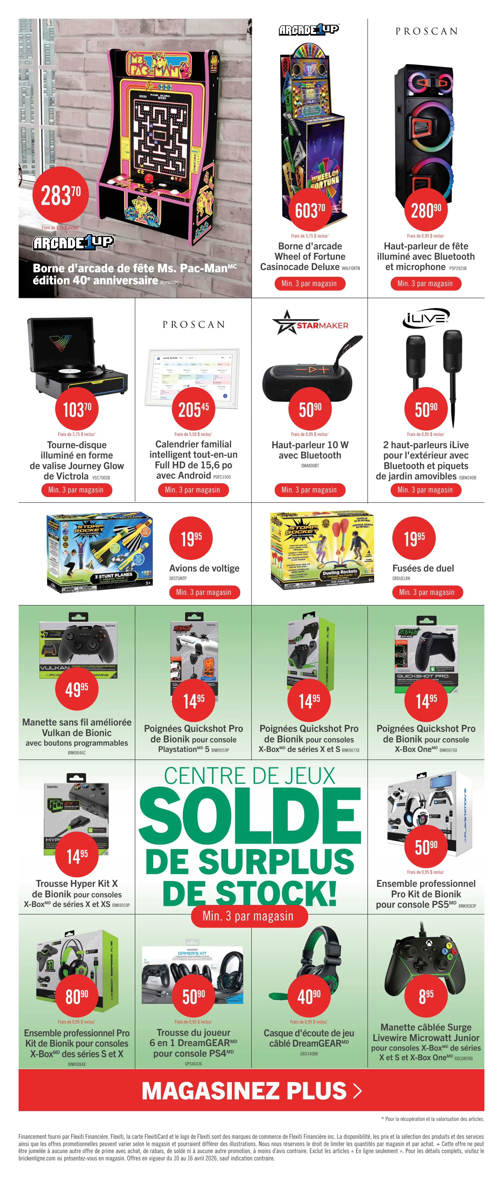 Circulaire Brick - Liquidation de téléviseurs à écran géant