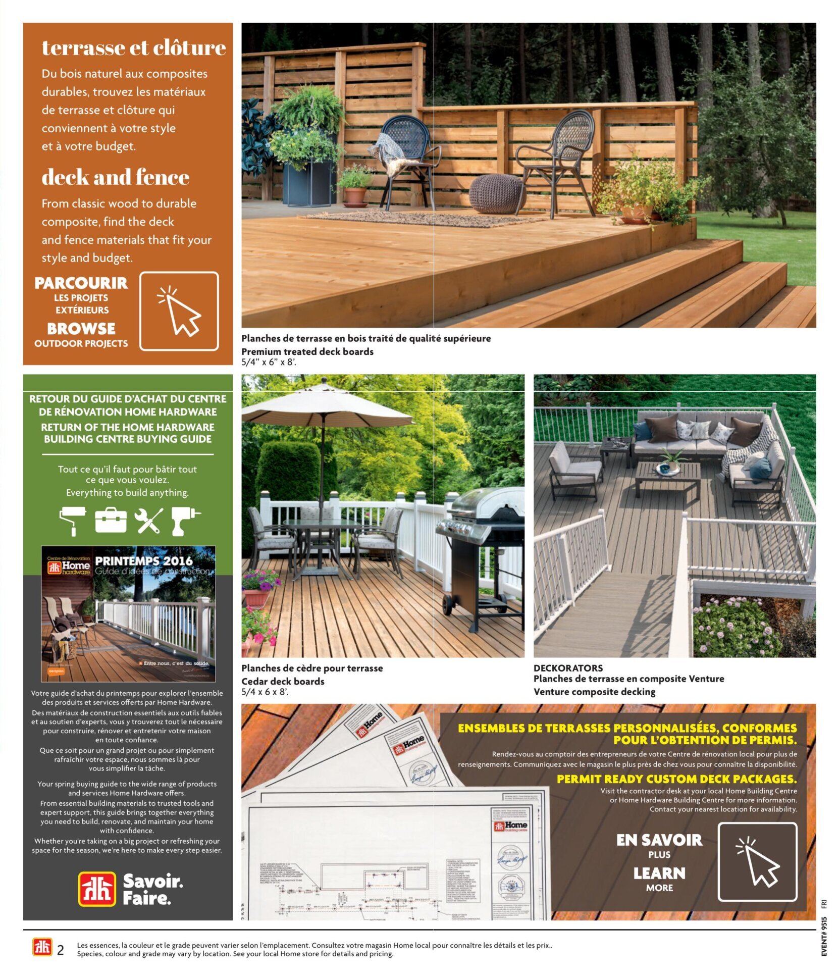 Circulaire Home Hardware - Guide de construction