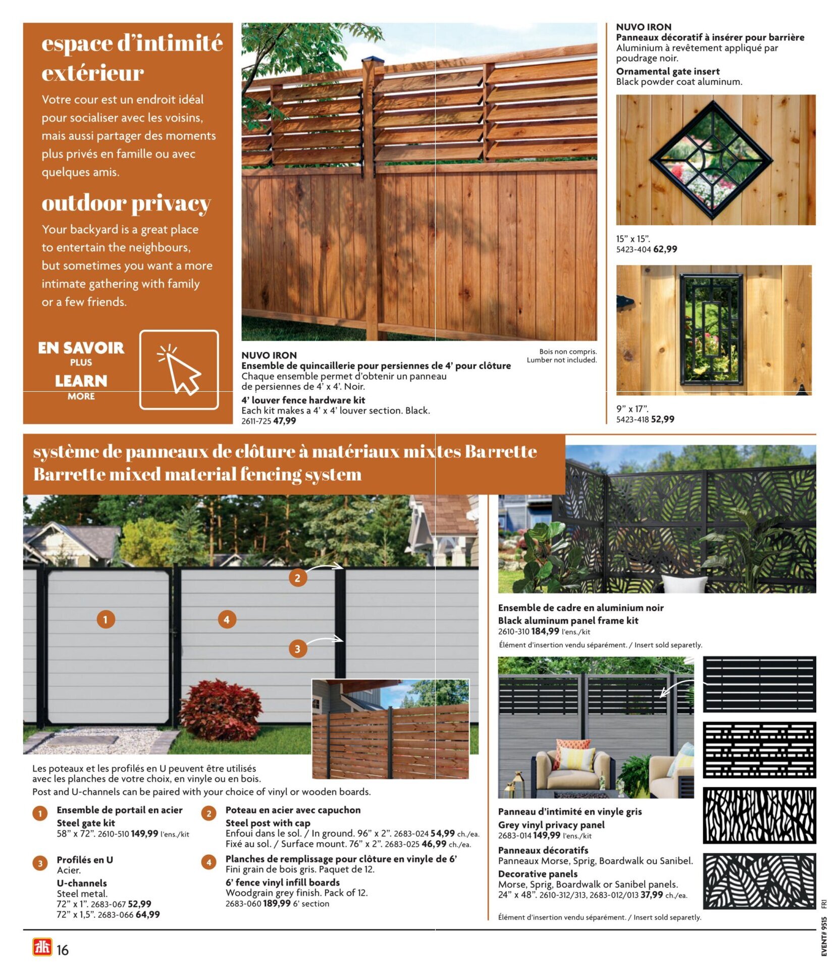Circulaire Home Hardware - Guide de construction