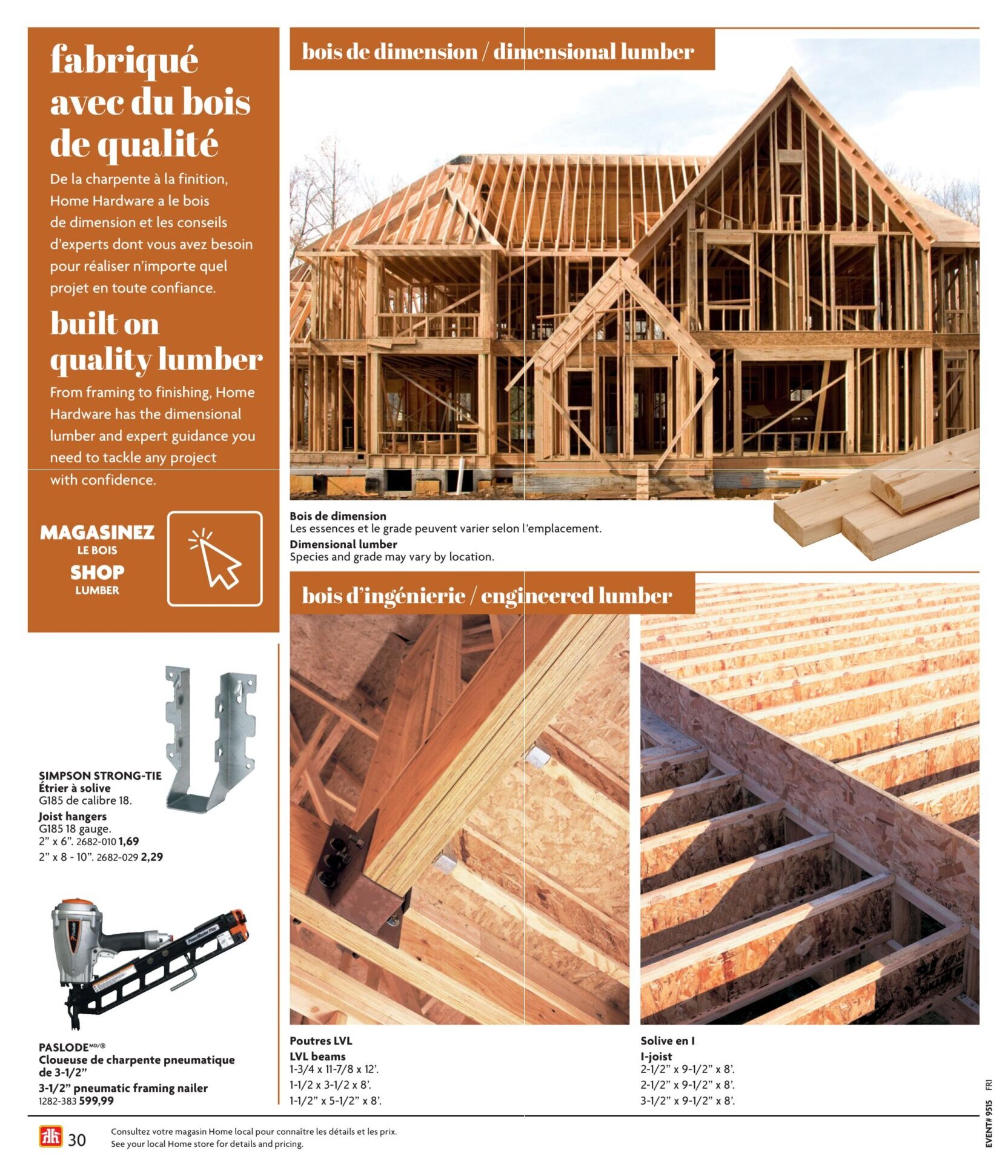 Circulaire Home Hardware - Guide de construction