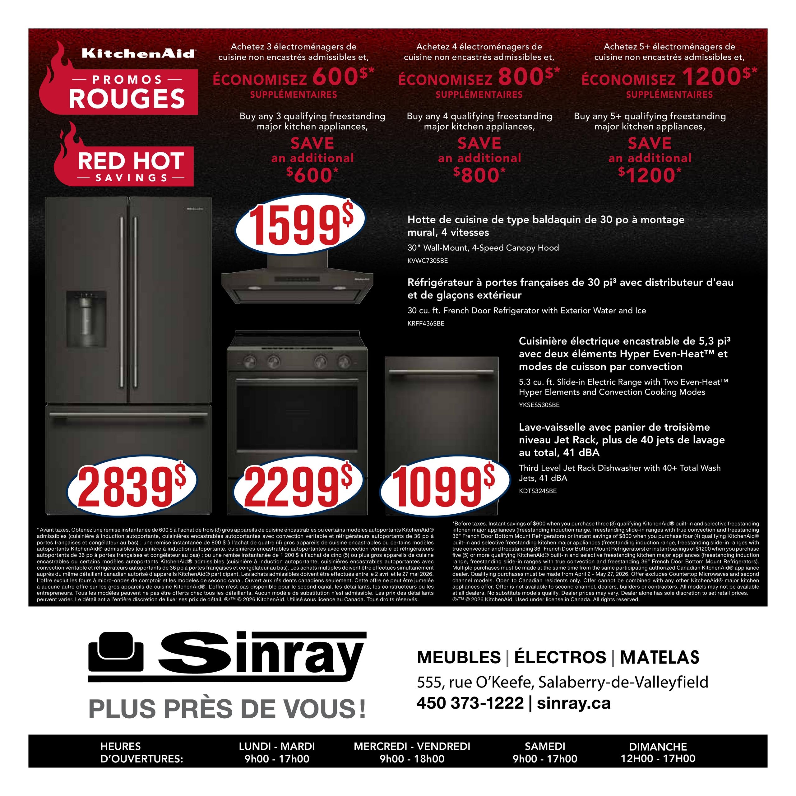 Circulaire Meubles Sinray - Électroménagers