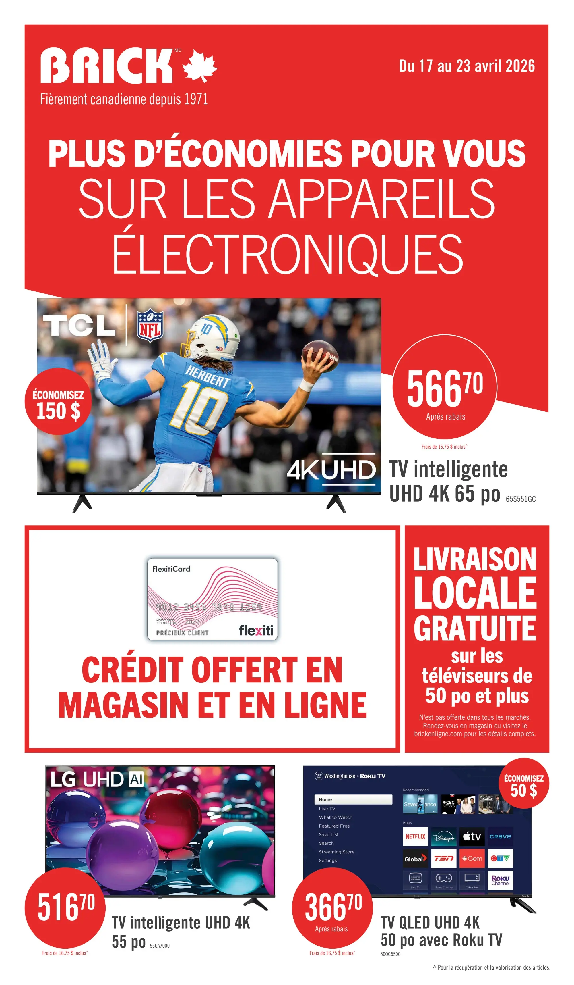 Circulaire Brick - Plus d'économies pour vous sur les appareils électroniques