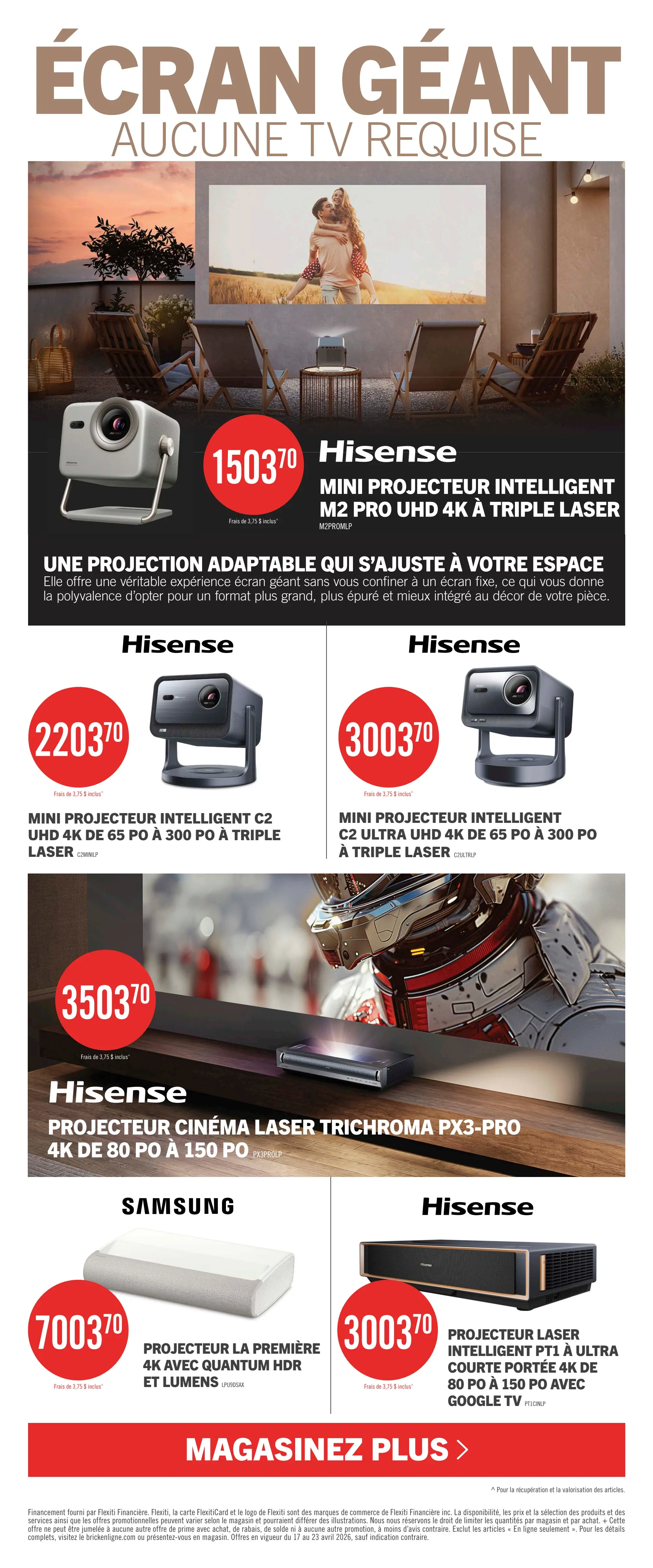 Circulaire Brick - Plus d'économies pour vous sur les appareils électroniques