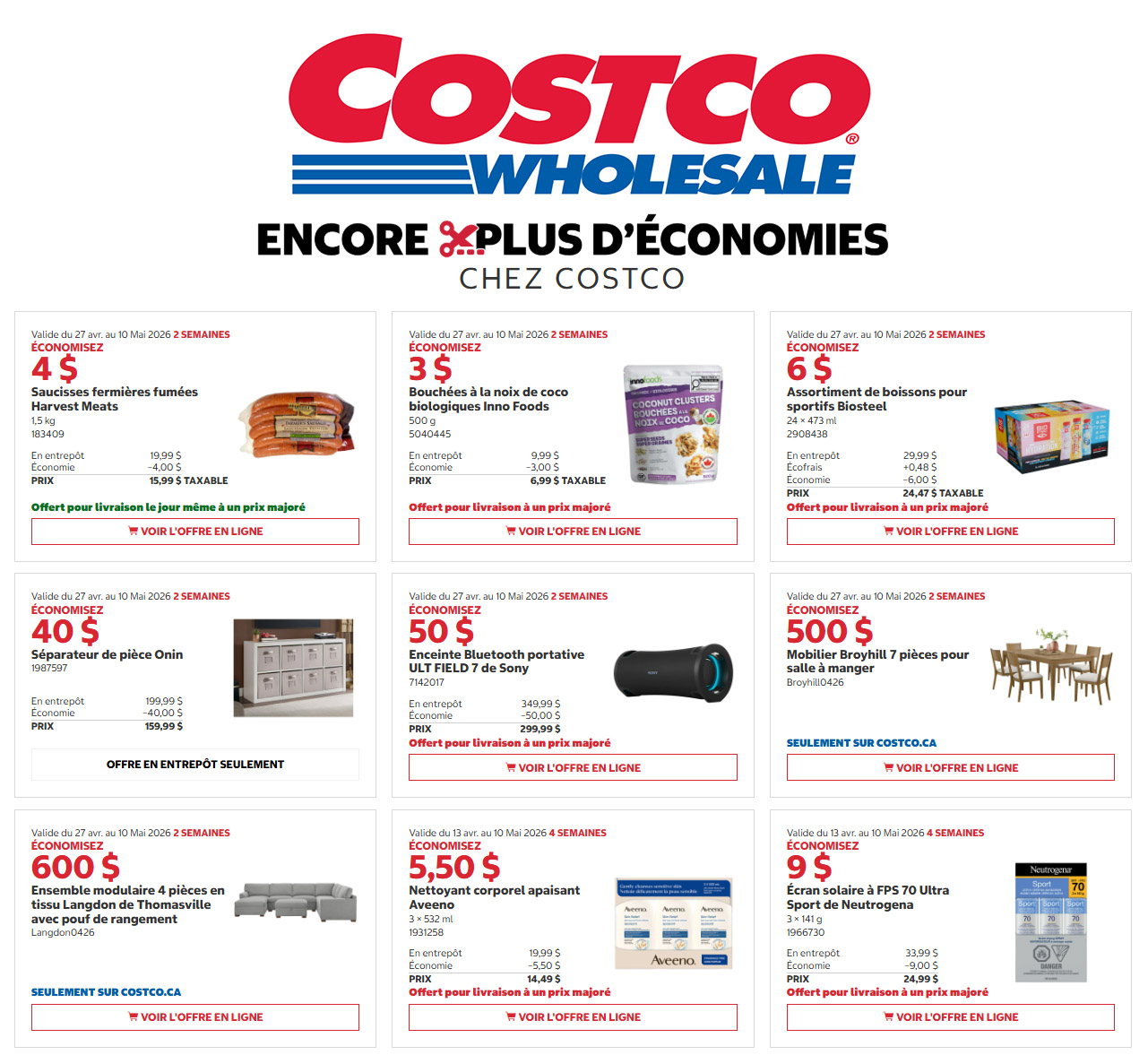 Rabais Costco