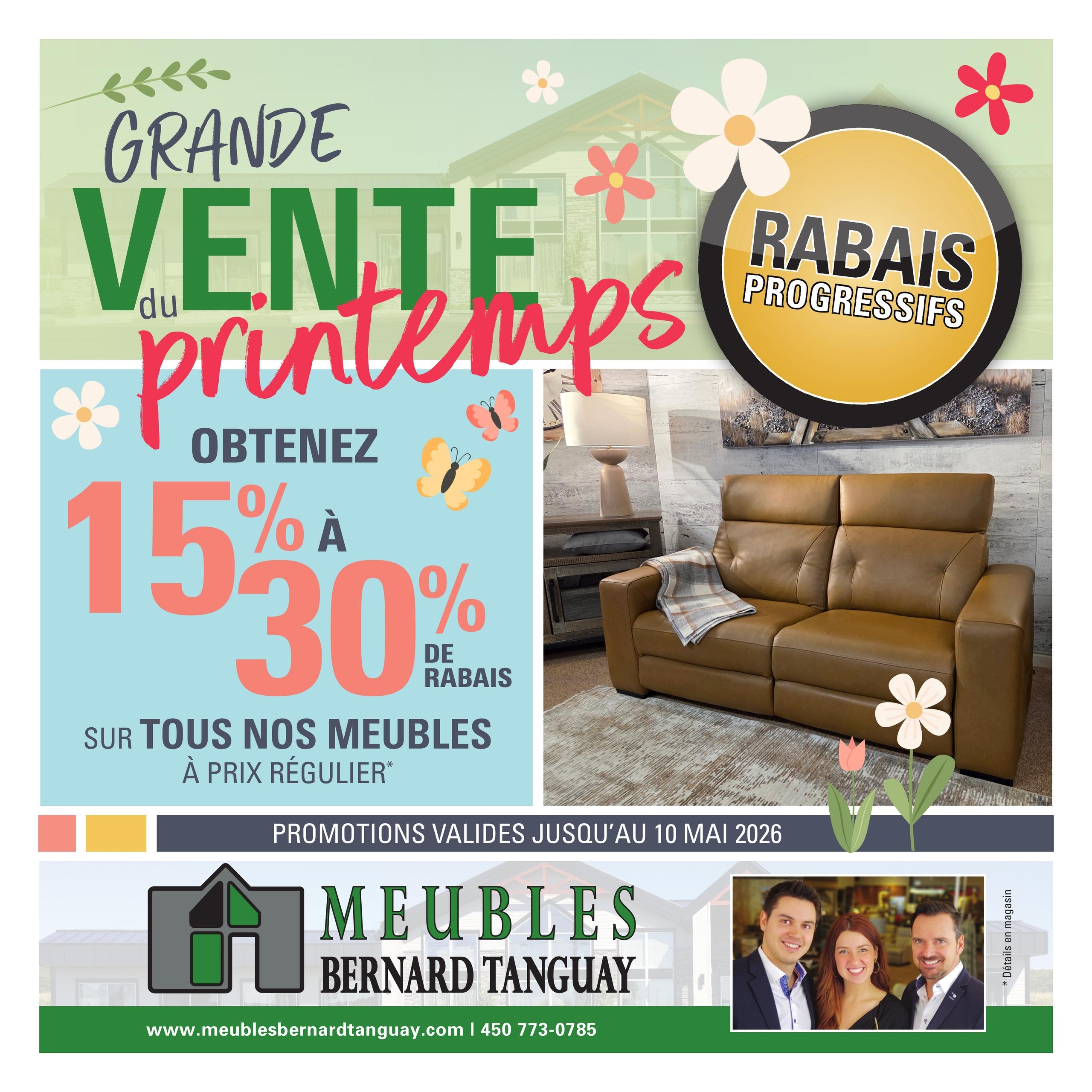 Circulaire Meubles Bernard Tanguay - Grande Vente du printemps