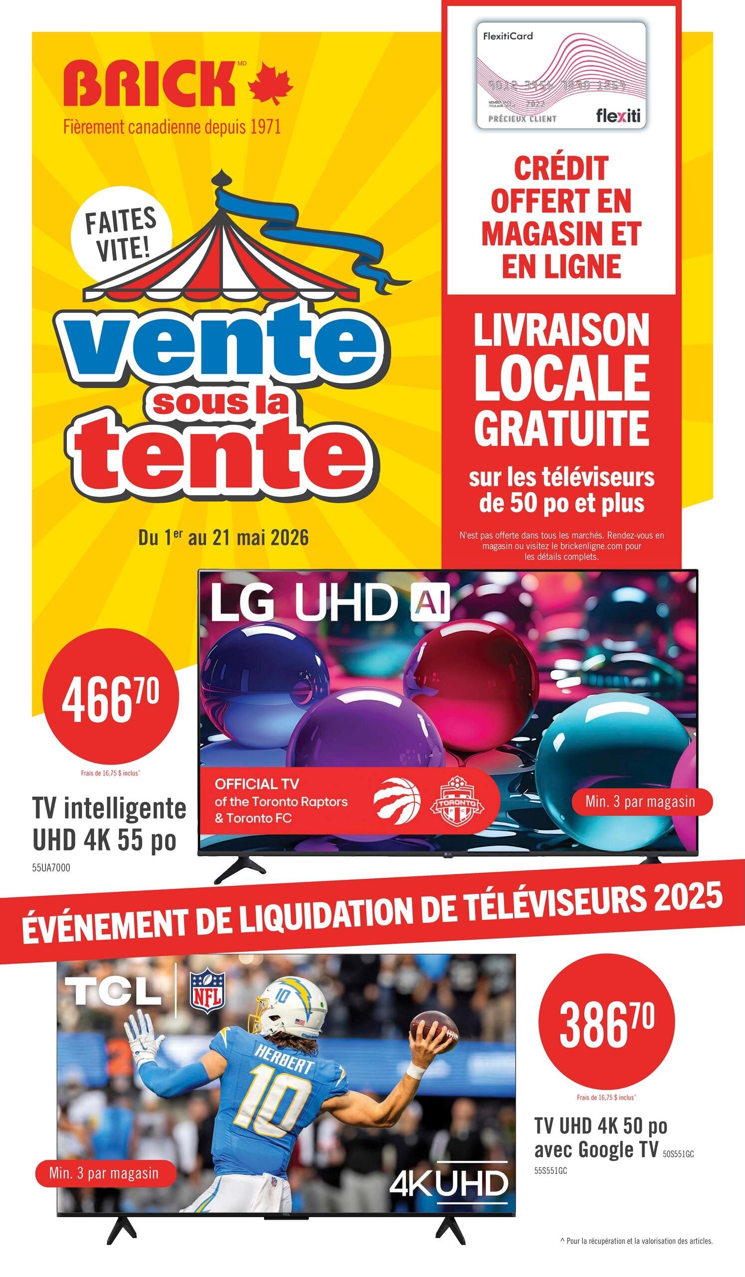Circulaire Brick - Vente sous la tente