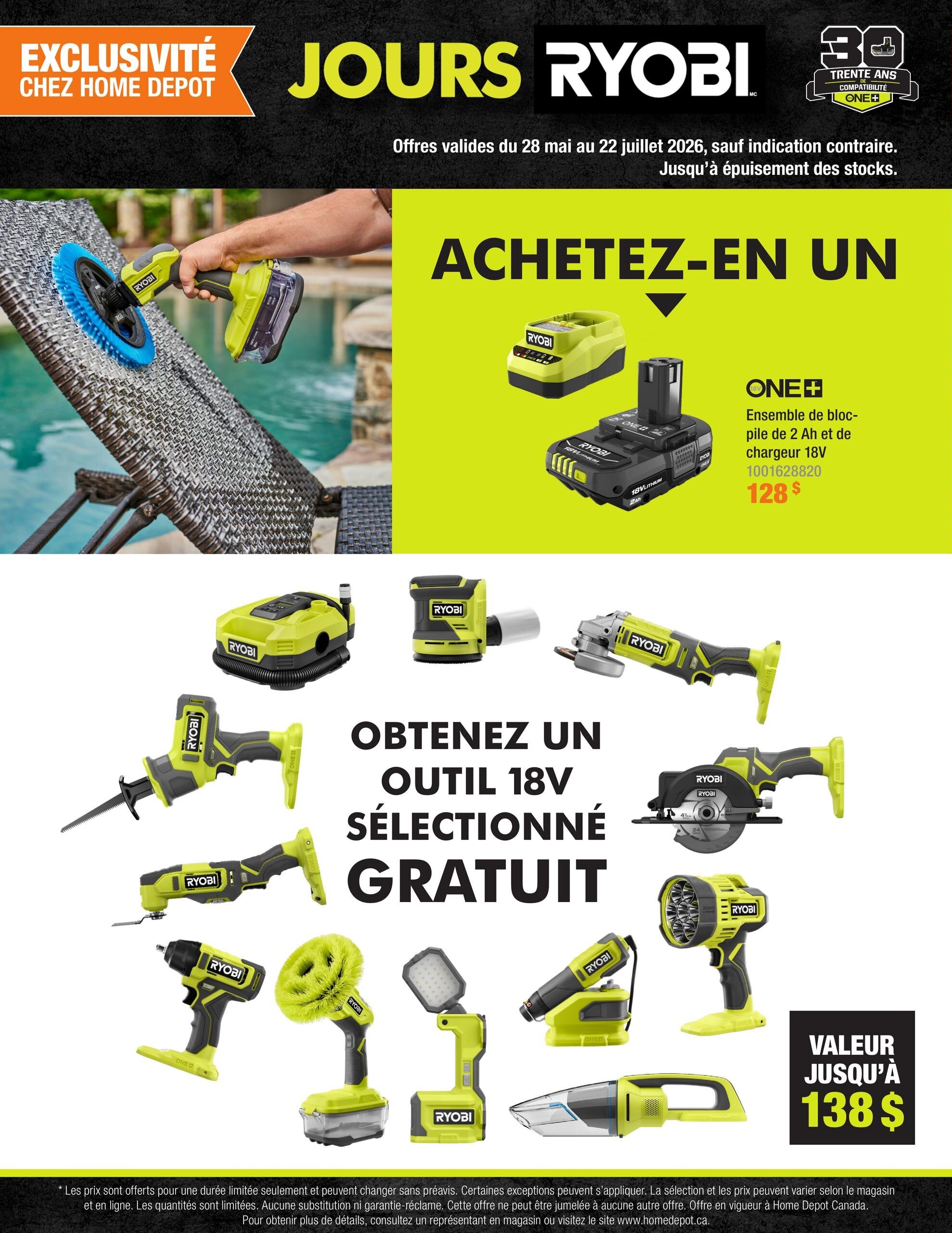 Circulaire Home Depot - Jours Ryobi