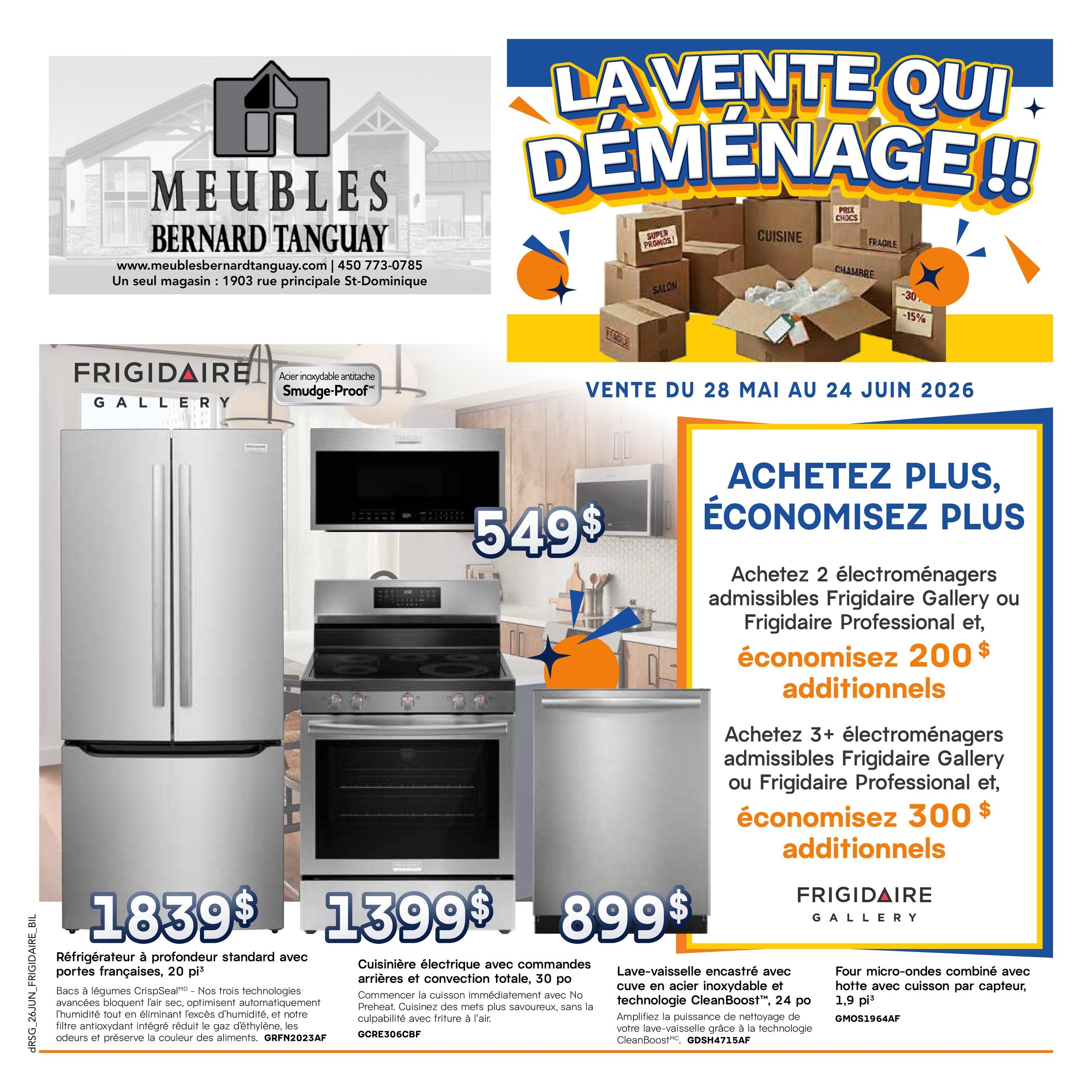 Circulaire Meubles Bernard Tanguay - La vente qui déménage !!