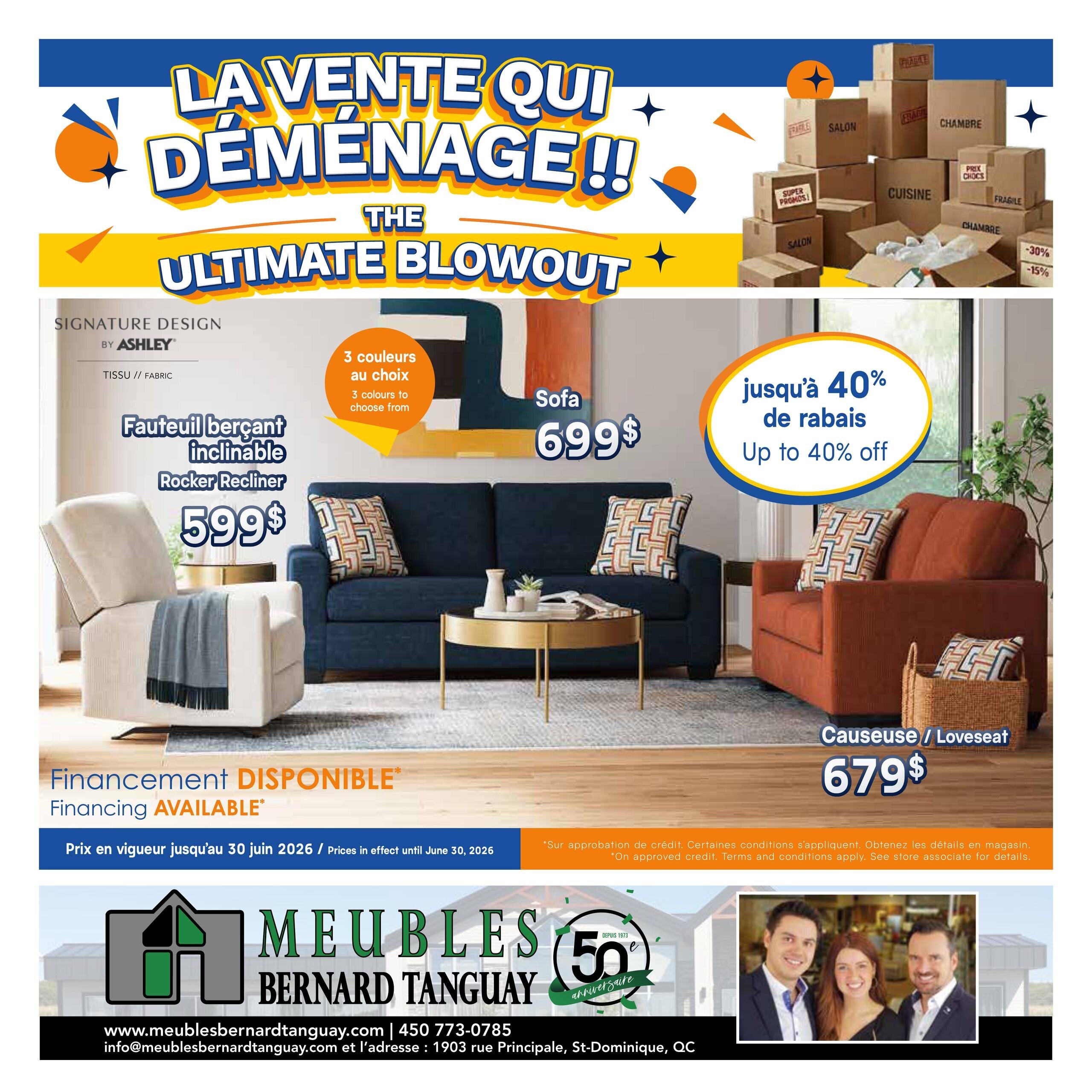 Circulaire Meubles Bernard Tanguay
