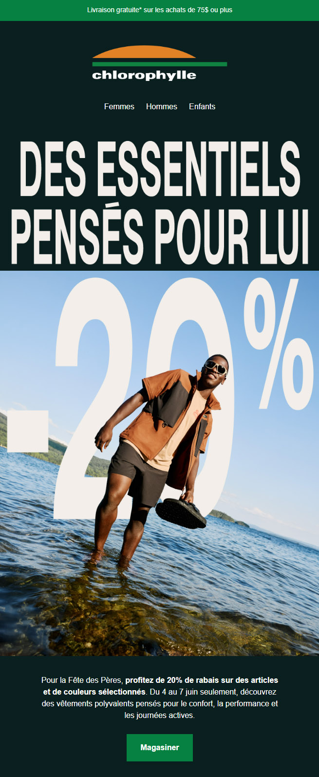 Profitez de 20% de rabais pour la Fête des Pères
