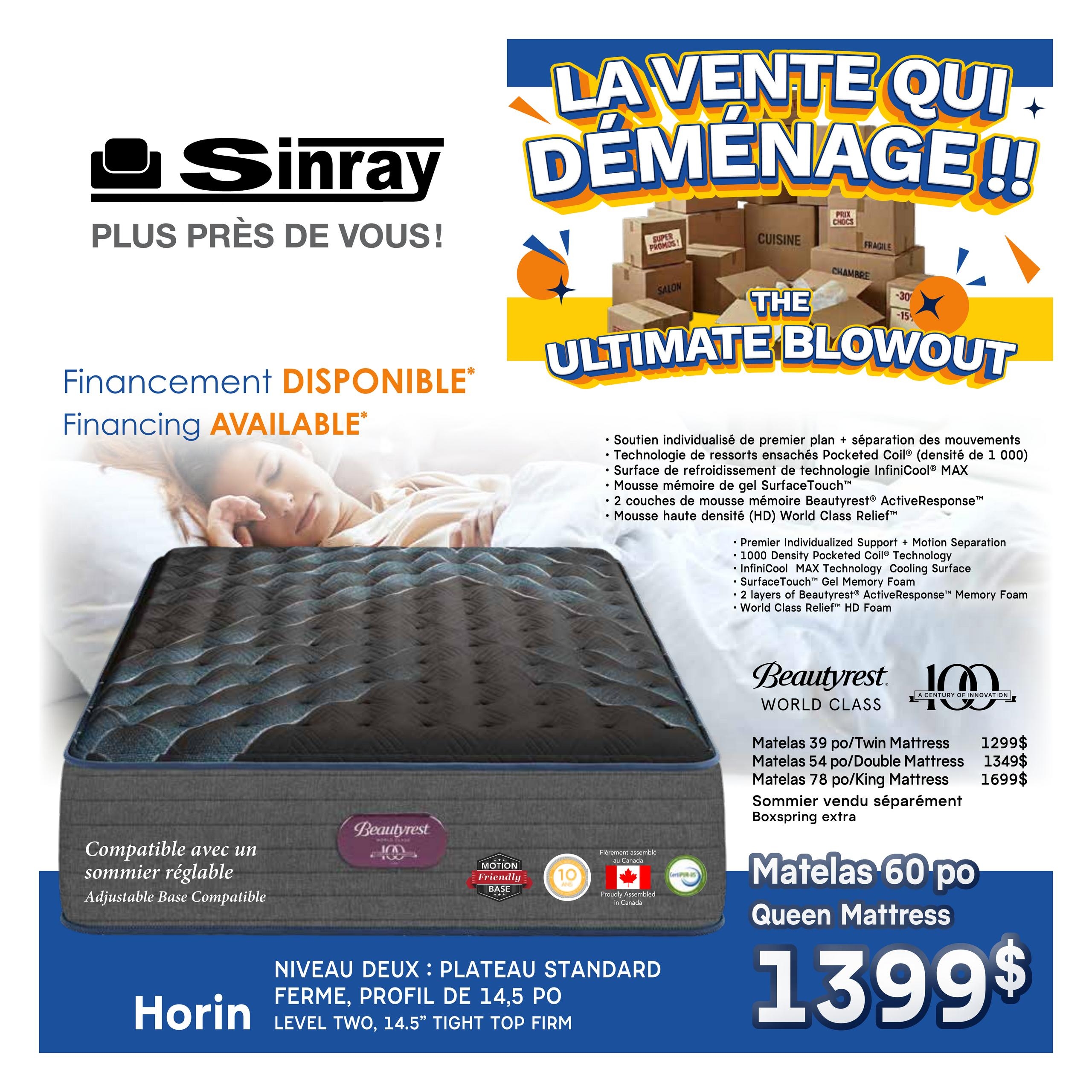 Circulaire Meubles Sinray - Matelas