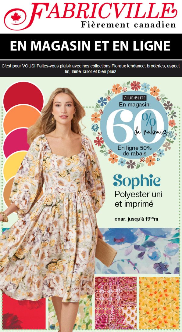 Appel à toutes les fashionistas! Épargnez de 50% à 60%