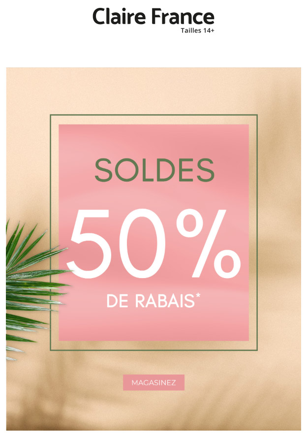 VITE : 50% de rabais sur nos soldes !