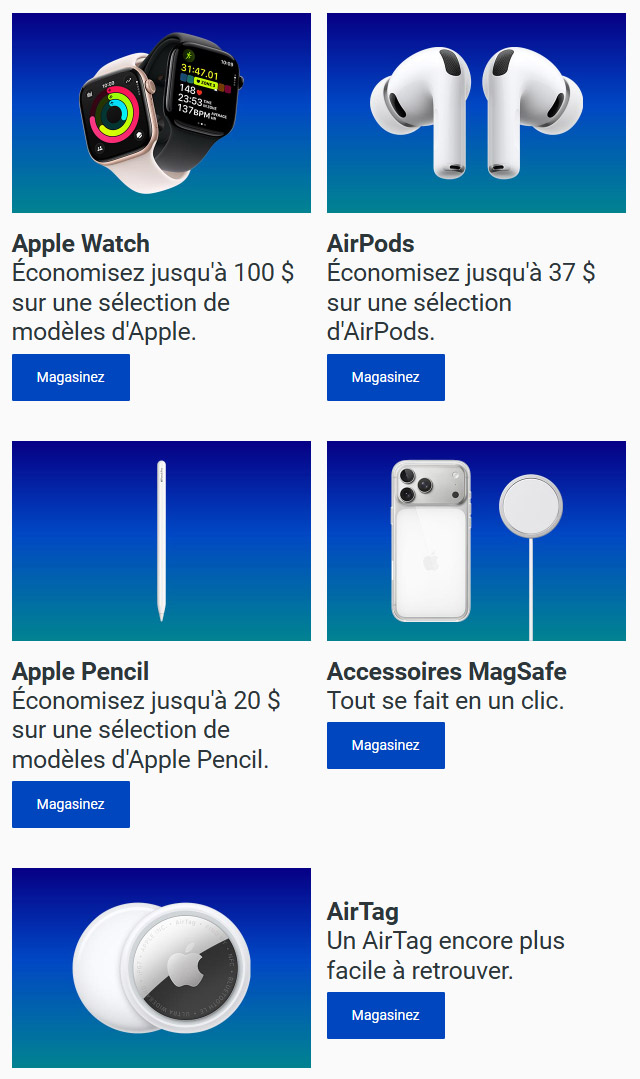 Des cadeaux d'Apple que papa va adorer.