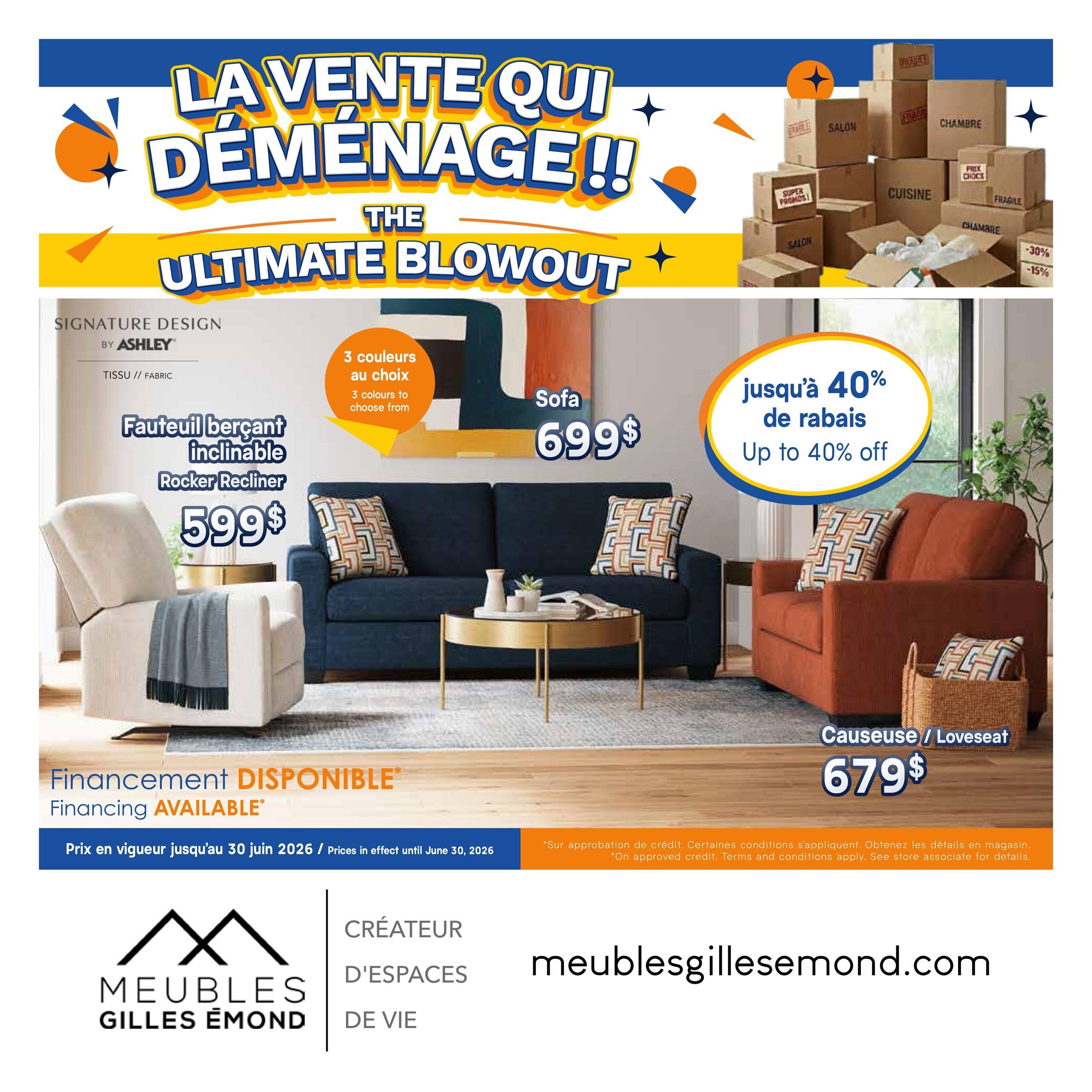 Circulaire Meubles Gilles Émond - La vente qui déménage !!
