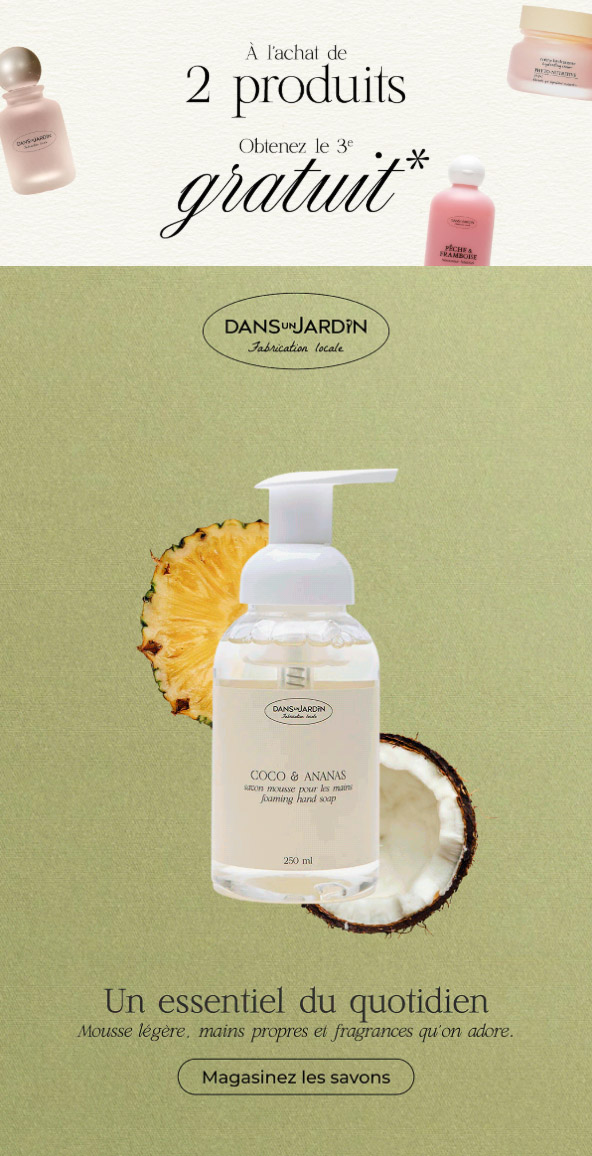 Vos savons mousse favoris à 6,95$