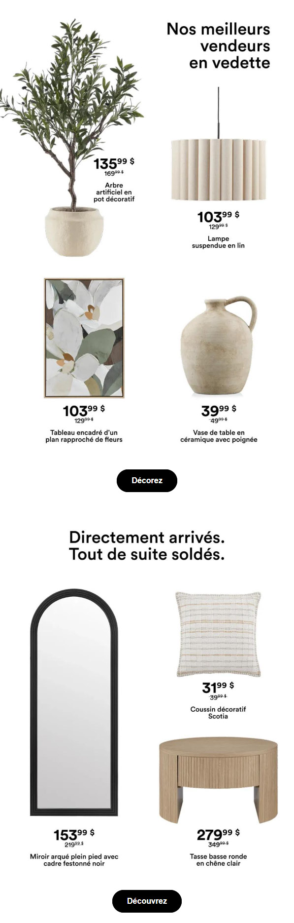 20 % de rabais sur tout. Maintenant.