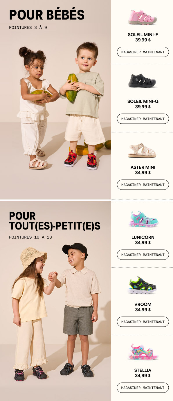 Trouvez le look d'été idéal pour les petits!